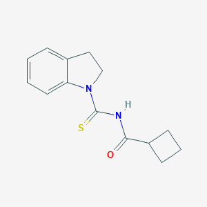 molecular formula C14H16N2OS B319315 N-(2,3-dihydro-1H-indol-1-ylcarbonothioyl)cyclobutanecarboxamide 