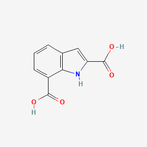 molecular formula C10H7NO4 B3193176 1H-吲哚-2,7-二羧酸 CAS No. 68833-96-5