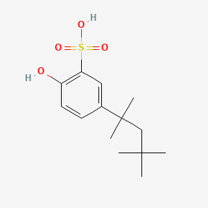 molecular formula C14H22O4S B3193179 Benzenesulfonic acid, 2-hydroxy-5-(1,1,3,3-tetramethylbutyl)- CAS No. 68959-11-5