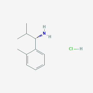 molecular formula C11H18ClN B3193204 (S)-2-Methyl-1-(o-tolyl)propan-1-amine hydrochloride CAS No. 691412-83-6