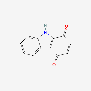 molecular formula C12H7NO2 B3193292 1H-Carbazole-1,4(9H)-dione CAS No. 70377-05-8
