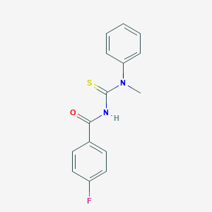 molecular formula C15H13FN2OS B319333 4-fluoro-N-[methyl(phenyl)carbamothioyl]benzamide 
