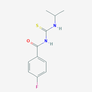 molecular formula C11H13FN2OS B319334 4-fluoro-N-(propan-2-ylcarbamothioyl)benzamide 