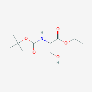 molecular formula C10H19NO5 B3193347 (S)-Ethyl 2-((tert-butoxycarbonyl)amino)-3-hydroxypropanoate CAS No. 70930-18-6