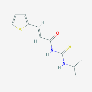 molecular formula C11H14N2OS2 B319335 N-isopropyl-N'-[3-(2-thienyl)acryloyl]thiourea 