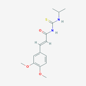 molecular formula C15H20N2O3S B319337 N-[3-(3,4-dimethoxyphenyl)acryloyl]-N'-isopropylthiourea 
