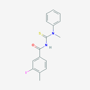 molecular formula C16H15IN2OS B319339 3-iodo-4-methyl-N-[methyl(phenyl)carbamothioyl]benzamide 