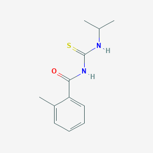 molecular formula C12H16N2OS B319342 2-methyl-N-(propan-2-ylcarbamothioyl)benzamide 