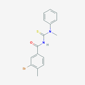 molecular formula C16H15BrN2OS B319344 3-bromo-4-methyl-N-[methyl(phenyl)carbamothioyl]benzamide 
