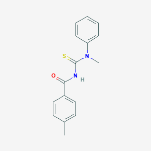 molecular formula C16H16N2OS B319346 4-methyl-N-[methyl(phenyl)carbamothioyl]benzamide 