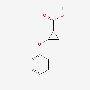 molecular formula C10H10O3 B3193518 2-Phenoxycyclopropanecarboxylic acid CAS No. 7252-94-0