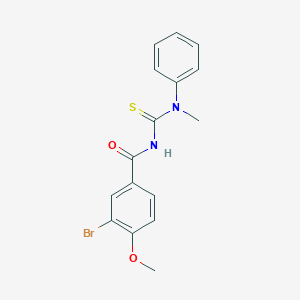 molecular formula C16H15BrN2O2S B319352 3-bromo-4-methoxy-N-[methyl(phenyl)carbamothioyl]benzamide 