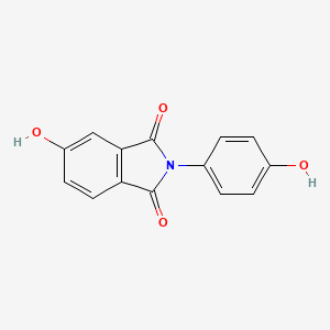 molecular formula C14H9NO4 B3193535 5-Hydroxy-2-(4-hydroxyphenyl)isoindoline-1,3-dione CAS No. 72823-31-5
