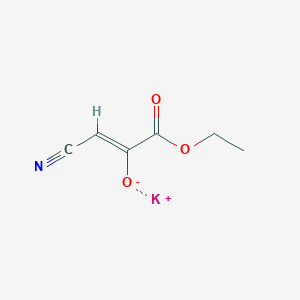 molecular formula C6H6KNO3 B3193545 potassium (Z)-2-cyano-1-ethoxycarbonyl-ethenolate CAS No. 728897-00-5