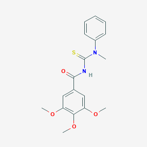 molecular formula C18H20N2O4S B319355 3,4,5-trimethoxy-N-[methyl(phenyl)carbamothioyl]benzamide 