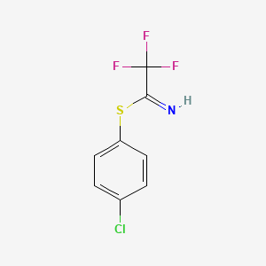 molecular formula C8H5ClF3NS B3193561 4-Chlorophenyl 2,2,2-trifluoroethanimidothioate CAS No. 73022-53-4