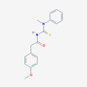 molecular formula C17H18N2O2S B319357 2-(4-methoxyphenyl)-N-[methyl(phenyl)carbamothioyl]acetamide 