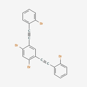 molecular formula C22H10Br4 B3193589 Benzene, 1,5-dibromo-2,4-bis[(2-bromophenyl)ethynyl]- CAS No. 731857-31-1