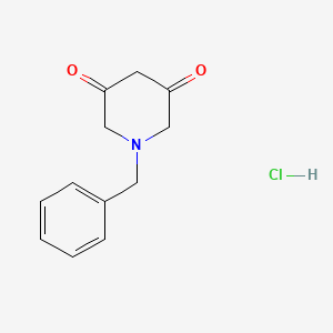 molecular formula C12H14ClNO2 B3193624 3,5-Piperidinedione, 1-(phenylmethyl)-, hydrochloride CAS No. 73385-13-4