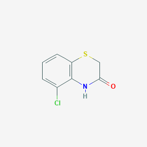 molecular formula C8H6ClNOS B3193632 5-chloro-2H-benzo[b][1,4]thiazin-3(4H)-one CAS No. 73500-76-2