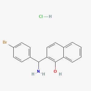 molecular formula C17H15BrClNO B3193647 2-[Amino-(4-bromo-phenyl)-methyl]-naphthalen-1-ol hydrochloride CAS No. 736173-16-3
