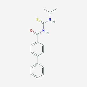 molecular formula C17H18N2OS B319370 4-phenyl-N-(propan-2-ylcarbamothioyl)benzamide 