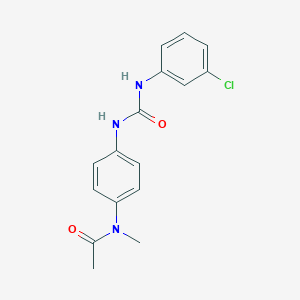 molecular formula C16H16ClN3O2 B319374 N-(4-{[(3-chloroanilino)carbonyl]amino}phenyl)-N-methylacetamide 
