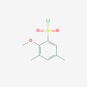 molecular formula C9H11ClO3S B3193759 2-Methoxy-3,5-dimethylbenzene-1-sulfonyl chloride CAS No. 749268-53-9
