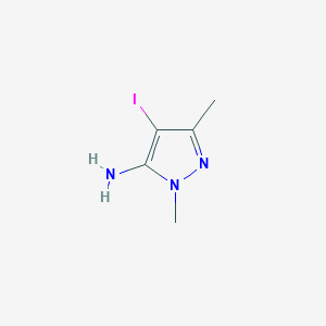 molecular formula C5H8IN3 B3193768 4-iodo-1,3-dimethyl-1H-pyrazol-5-amine CAS No. 75092-40-9