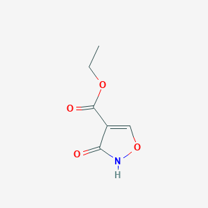 molecular formula C6H7NO4 B3193790 3-羟基-异恶唑-4-羧酸乙酯 CAS No. 753486-90-7