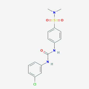 molecular formula C15H16ClN3O3S B319380 4-{[(3-chloroanilino)carbonyl]amino}-N,N-dimethylbenzenesulfonamide 