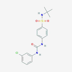 N-tert-butyl-4-{[(3-chlorophenyl)carbamoyl]amino}benzenesulfonamide