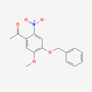 molecular formula C16H15NO5 B3193814 1-(4-(Benzyloxy)-5-methoxy-2-nitrophenyl)ethanone CAS No. 75665-88-2