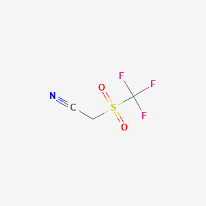 molecular formula C3H2F3NO2S B3193834 Acetonitrile, [(trifluoromethyl)sulfonyl]- CAS No. 75988-01-1