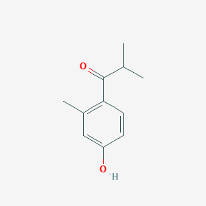 molecular formula C11H14O2 B3193852 1-(4-Hydroxy-2-methylphenyl)-2-methylpropan-1-one CAS No. 761459-40-9