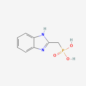 molecular formula C8H9N2O3P B3193864 Phosphonic acid, (1H-benzimidazol-2-ylmethyl)- CAS No. 76300-74-8