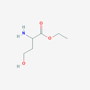 molecular formula C6H13NO3 B3193881 Ethyl 2-amino-4-hydroxybutanoate CAS No. 764724-38-1