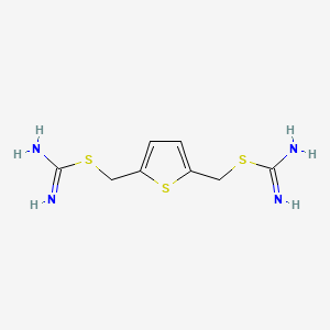 molecular formula C8H12N4S3 B3193909 [5-(Carbamimidoylsulfanylmethyl)thiophen-2-yl]methyl carbamimidothioate CAS No. 769856-81-7