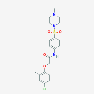 molecular formula C20H24ClN3O4S B319391 2-(4-chloro-2-methylphenoxy)-N-{4-[(4-methyl-1-piperazinyl)sulfonyl]phenyl}acetamide 