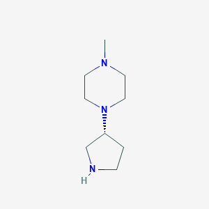 molecular formula C9H19N3 B3193931 (R)-1-Methyl-4-(pyrrolidin-3-yl)piperazine CAS No. 771438-38-1