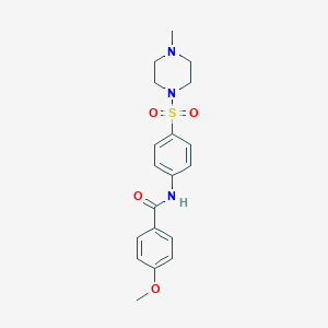 4-methoxy-N-{4-[(4-methyl-1-piperazinyl)sulfonyl]phenyl}benzamide