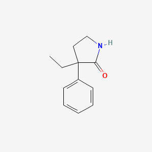 molecular formula C12H15NO B3193941 3-Ethyl-3-phenyl-2-pyrrolidinone CAS No. 77236-50-1