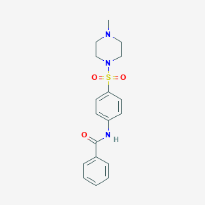 molecular formula C18H21N3O3S B319395 N-{4-[(4-methyl-1-piperazinyl)sulfonyl]phenyl}benzamide 