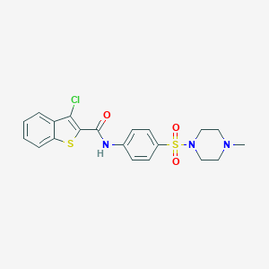 3-chloro-N-{4-[(4-methyl-1-piperazinyl)sulfonyl]phenyl}-1-benzothiophene-2-carboxamide