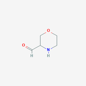 molecular formula C5H9NO2 B3193980 Morpholine-3-carbaldehyde CAS No. 773866-78-7