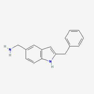 molecular formula C16H16N2 B3193981 (2-benzyl-1H-indol-5-yl)methanamine CAS No. 773884-24-5