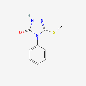 molecular formula C9H9N3OS B3193988 3-methylsulfanyl-4-phenyl-1H-1,2,4-triazol-5-one CAS No. 7746-66-9