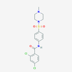 molecular formula C18H19Cl2N3O3S B319399 2,4-dichloro-N-{4-[(4-methyl-1-piperazinyl)sulfonyl]phenyl}benzamide 