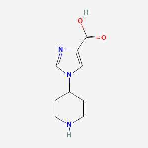molecular formula C9H13N3O2 B3194023 1-(4-piperidinyl)-1H-Imidazole-4-carboxylic acid CAS No. 782494-24-0