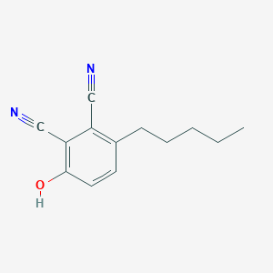 molecular formula C13H14N2O B3194038 3-Hydroxy-6-pentylbenzene-1,2-dicarbonitrile CAS No. 78382-78-2
